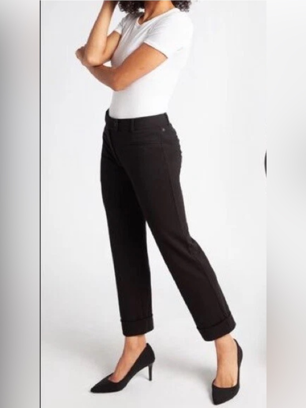 Betabrand Crop Lite Dress Pant Yoga Pants Black XS